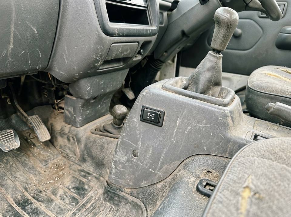 Differential lock switch in the cab of a kei truck